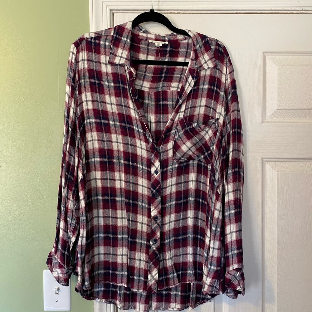 BeachLunchLounge “Flannel” Plaid Shirt 2X